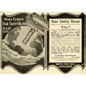  1905 Ad Star Safety Razor Kampfe Brothers Leather Case Set 