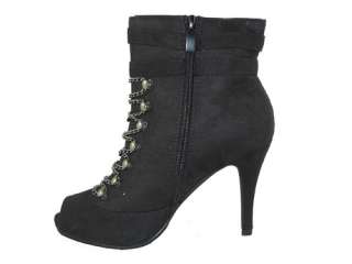   New Women Fashion Ankle High Boots Open Toe Heels Zipper Chain Style