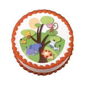 Edible Little Safari Cake Decal (1 pc)  Grocery & Gourmet 