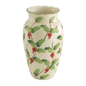    HOLLY BERRIES Scallop Vase   Andrea by Sadek
