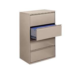  4Drawer Lateral File Cabinet Light Gray