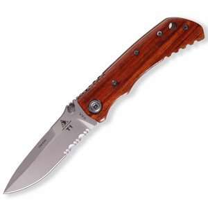  Lone Wolf Knives   Harsey T1 Tactical Folder, Rosewood 