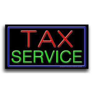 Neon Sign   Tax Service   Extra Large Grocery & Gourmet Food