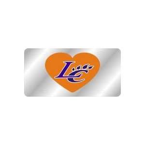  License Plate   HEART LC INTERLOCK   SILVER/ORANGE/BLUE 