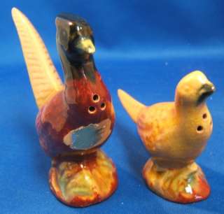 Pair Vintage ROSEMEADE PHEASANT SALT & PEPPER 2 Rosemeade No. Dak 