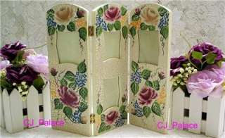 Hand Painted Shabby Rose Photo Frame Display  