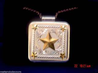 Montana Silversmiths Roped Star Western Necklace Silver  