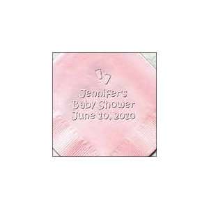   Shower Napkins in 14 Colors, Choice of Graphic