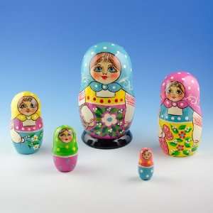  5 pcs/ 5.5 Folk Russian Nesting Dolls, Matryoshka 