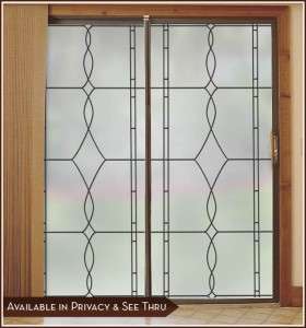   Frosted Window & Door Film with Leaded Glass Look   Static Cling