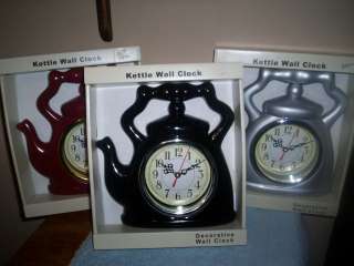 New Decorative Kitchen Kettle Clock * #Tea Pot 3 colors to choose from 