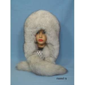  White FOX Winter Reversible Double Sided Eskimo Fur Hat 