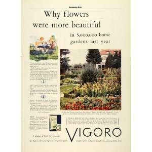 1931 Ad Swift Vigoro Flower Fertilizer Atwater Kent Garden Bar Harbor 