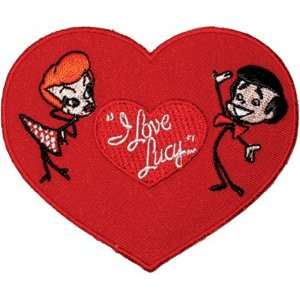  I Love Lucy TV Lucy & Desi on Heart Embroidered iron on 