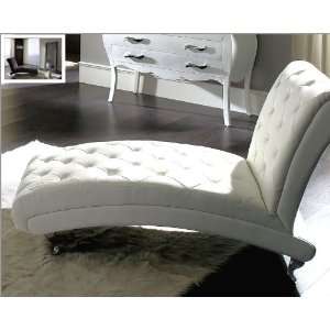  White Chaise Lounge Sevilla in Modern Style Made in Spain 