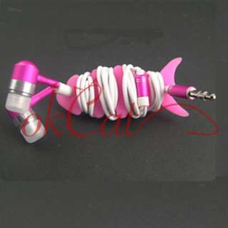 Silicone Rubber Fish Bone Earphone Cord Cable Winder  
