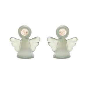  [Aznavour] Lovely & Cute Cubic Angel Earring / Gray 