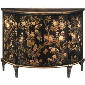 Hand painted Demilune Cabinet