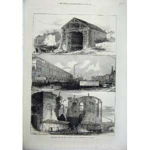  1871 Demolitions Great Eastern Railway Extensions Print 