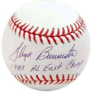  Floyd Bannister Autographed Baseball with 1983 AL East 