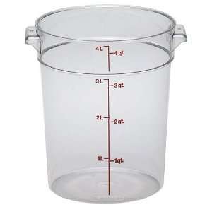  Cambro RFSCW4 4 Qt Round Camwear® Polycarbonate CamSquare 