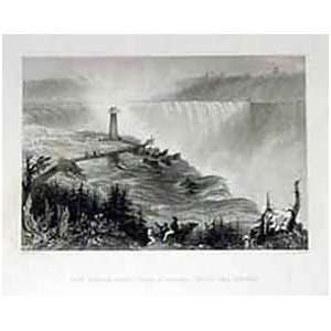  Bartlett 1839 Engraving of The Horse Shoe Fall, Niagara 