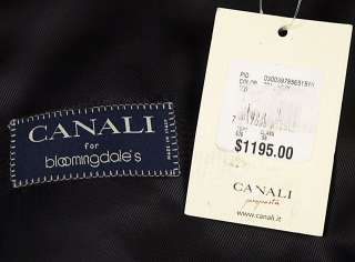 1195 CANALI Black Wool Overcoat Top Coat 42R Italy 52  