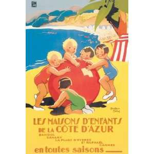   de la Cote DAzur   Poster by Beatrice Mallet (12x18)