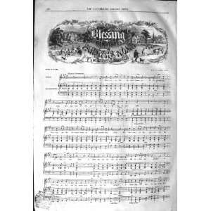    1842 SHEET MUSIC BLESSING FARMERS HOME BAYLEY COOKE