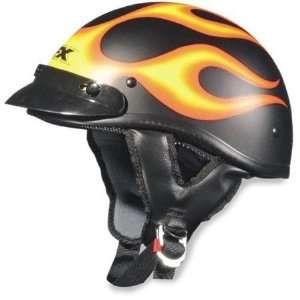  AFX FX 66 Beanie Flame Half Helmet XX Large  Black 