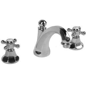   Silver And Black Bathroom Sink Faucets 8 Cross Handle Lav Faucet