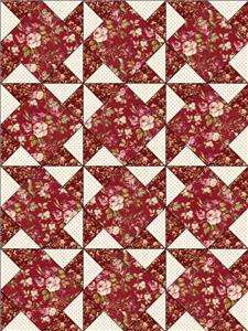 12 Robyn Pandolph Rose de Noel Quilt Kit Pre cut Fabric Blocks Square 