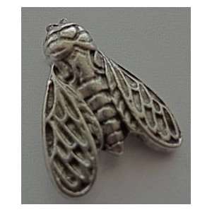 * T138AS Antique Silver Large Closed Wing Bee Push Pins 