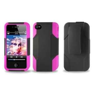  Ultra Protection Premium Hybrid Black Hard Case with Pink 