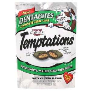 Whiskas Temptations Dentabites Oral Care Treat for Cats, Tasty Chicken 
