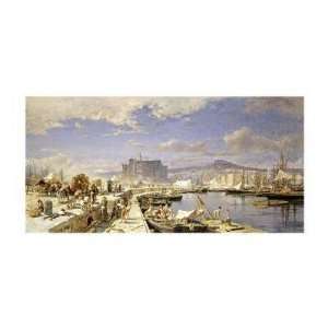    Franz Theodor Aerni   The Harbour Of Naples Giclee