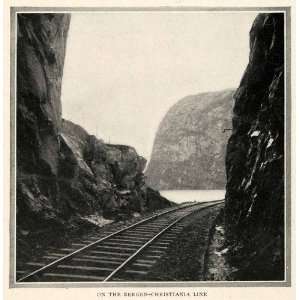  1910 Print Railway Bergen Christiania Line Norway Tracks 