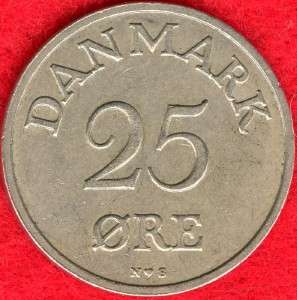 DENMARK   25 ORE   1954  