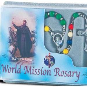 World Mission Rosary Multi Color Wood Beads Deluxe Specialty Rosary