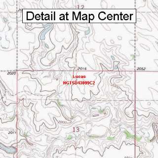   Topographic Quadrangle Map   Lucas, South Dakota (Folded/Waterproof