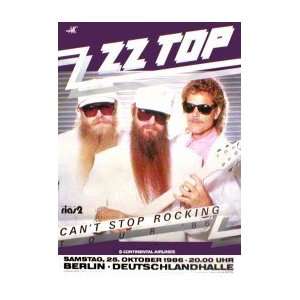  ZZ TOP Cant Stop Rocking Tour   Berlin 25th October 1986 
