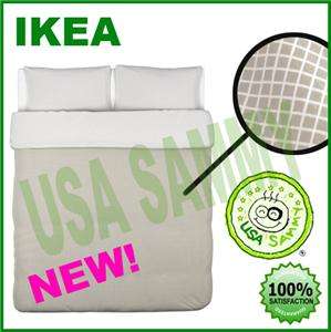 Ikea NEW duvet cover pillowcase cotton modern grid Risp  