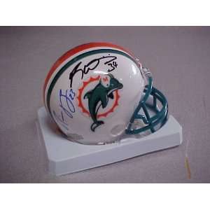 Ronnie Brown & Ricky Williams Hand Signed Autographed Miami Dolphins 