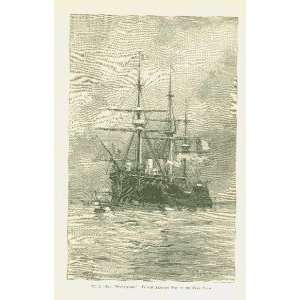    1887 Print French Battleship The Devestation 
