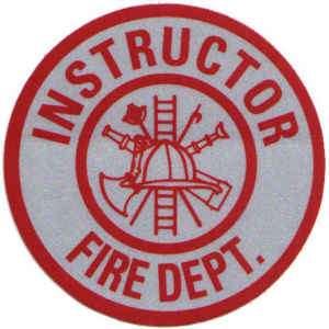 Firefighter Decal?Sticker Round (INSTRUCTOR FIRE DEPT.)  