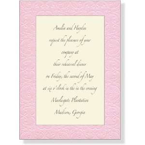  Elegant and Formal Invitations   Embossed Pink Invitation 
