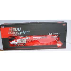  30 Inch Gyroscope 3.5ch Metal Channel Rc Helicopter RED 