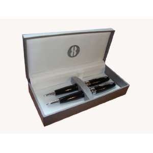  Bill Blass Black and Chrome Pen and .9mm Pencil Set 