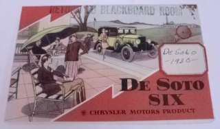 DeSoto 1929 Six 6 Sales Brochure  