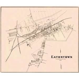  EATONTOWN NEW JERSEY (NJ) LANDOWNER MAP 1878